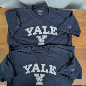 Two Yale Champion Youth Large T-Shirts